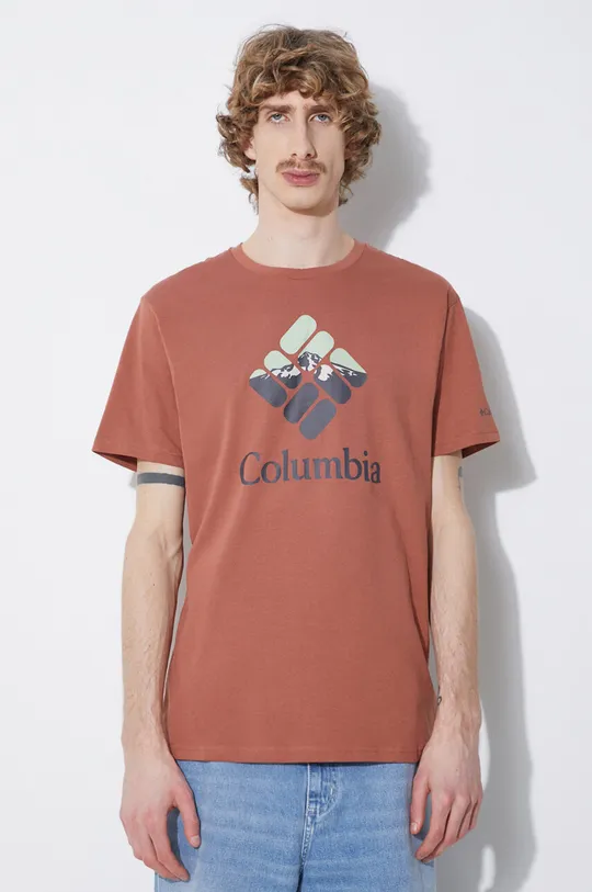 rosu Columbia tricou din bumbac Rapid Ridge De bărbați