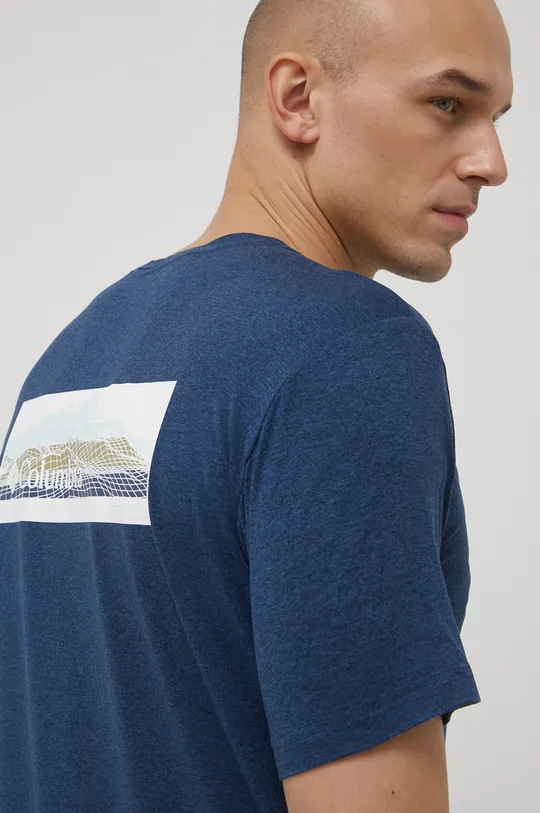 тёмно-синий Спортивная футболка Columbia Tech Trail Graphic