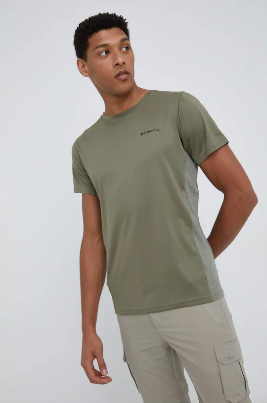 zielony Columbia T-shirt sportowy Zero Ice Cirro-Cool Męski