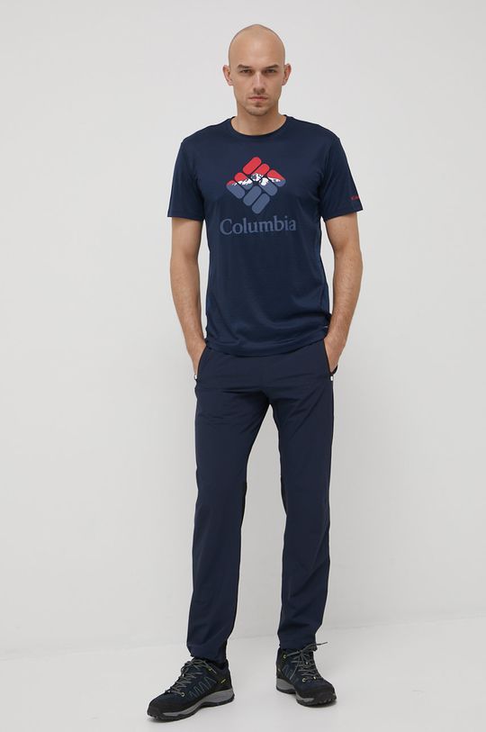 granatowy Columbia T-shirt sportowy Zero Ice Cirro-Cool Męski