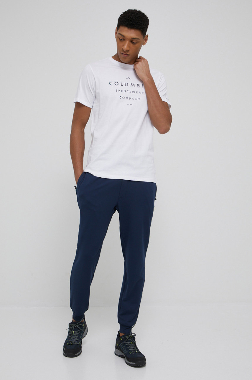 Columbia tricou din bumbac alb