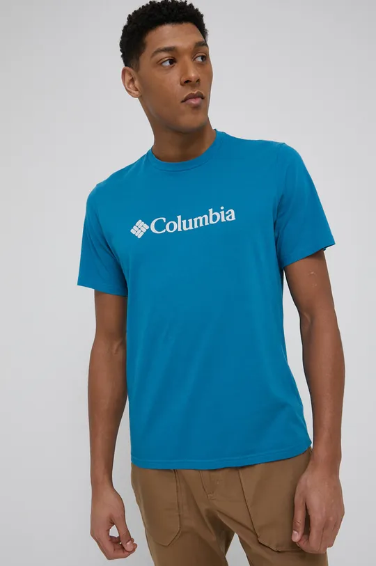 modrá Bavlnené tričko Columbia