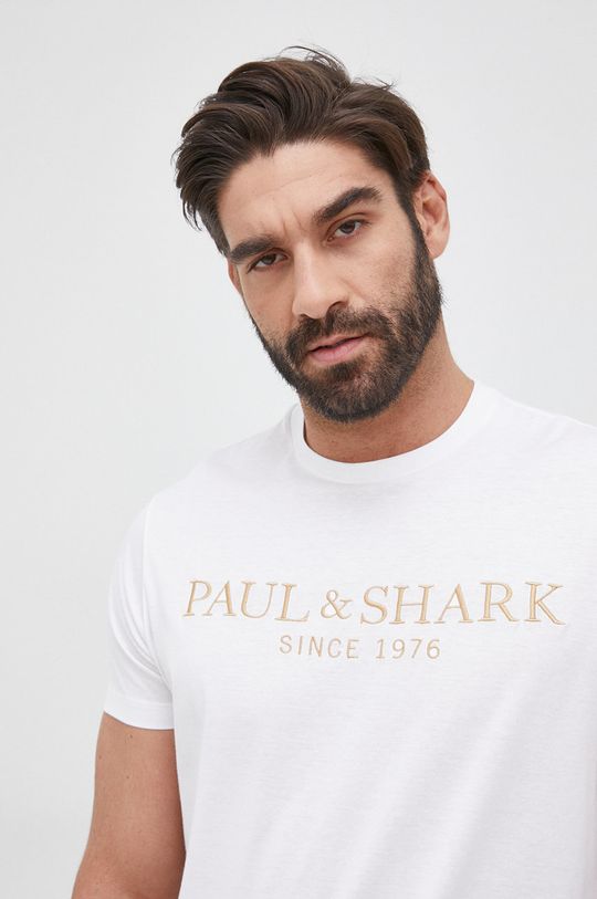 bílá Bavlněné tričko Paul&Shark
