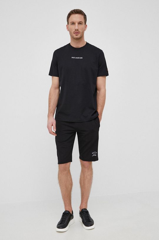 Paul&Shark T-shirt bawełniany czarny