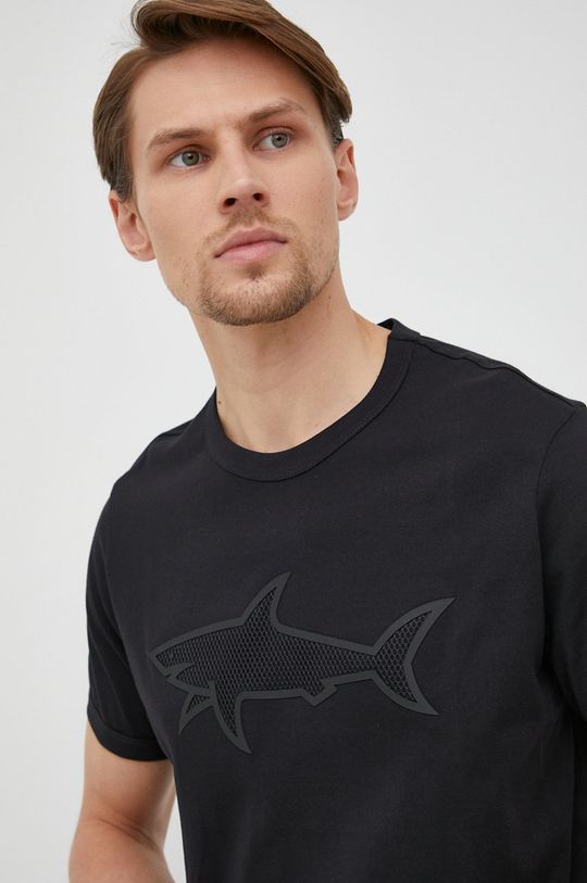 črna Paul&Shark bombažna majica