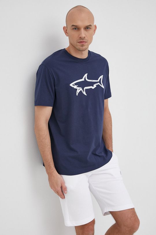 Paul&Shark T-shirt bawełniany granatowy