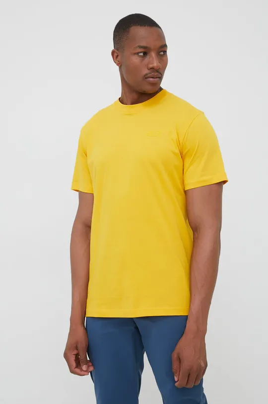 κίτρινο Βαμβακερό μπλουζάκι Jack Wolfskin
