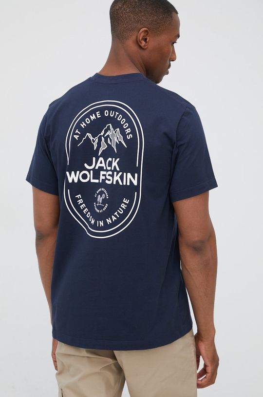 Pamučna majica Jack Wolfskin  100% Pamuk