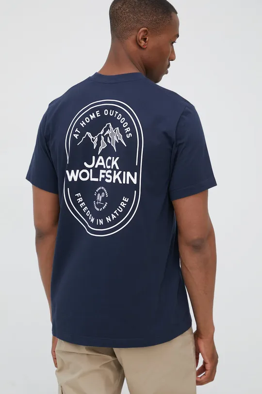 Βαμβακερό μπλουζάκι Jack Wolfskin  100% Βαμβάκι