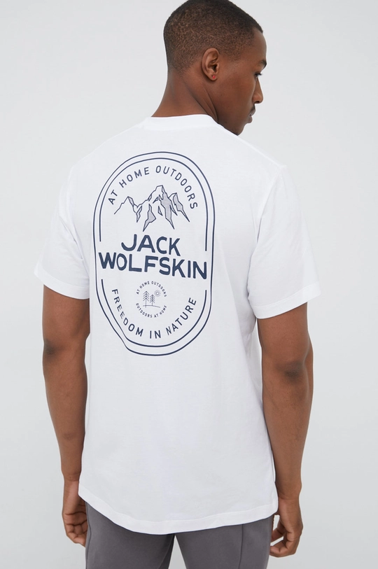 Βαμβακερό μπλουζάκι Jack Wolfskin Ανδρικά