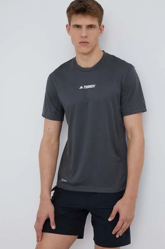 γκρί Αθλητικό μπλουζάκι adidas TERREX Multi Ανδρικά