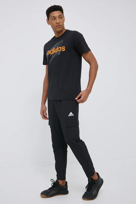Μπλουζάκι προπόνησης adidas μαύρο