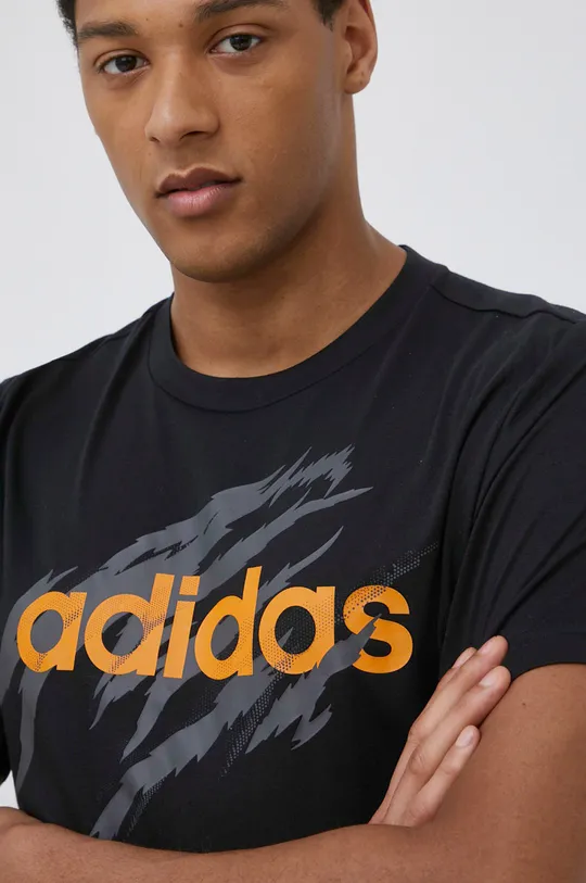 μαύρο Μπλουζάκι προπόνησης adidas