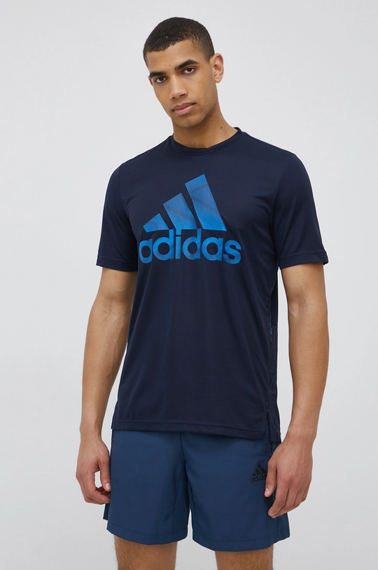 tmavomodrá Tréningové tričko adidas Seasonals Sport HD4333 Pánsky