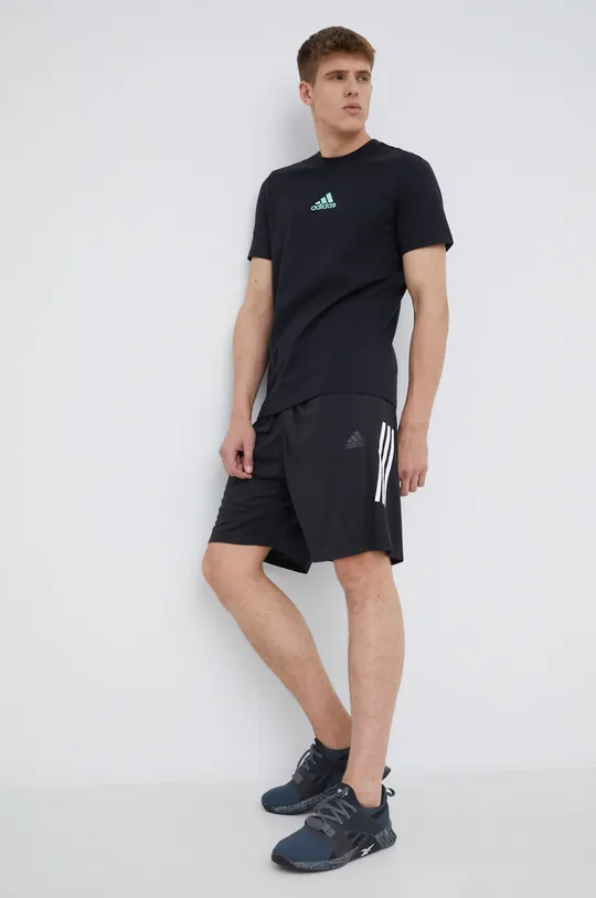adidas Performance t-shirt bawełniany HE2339 czarny