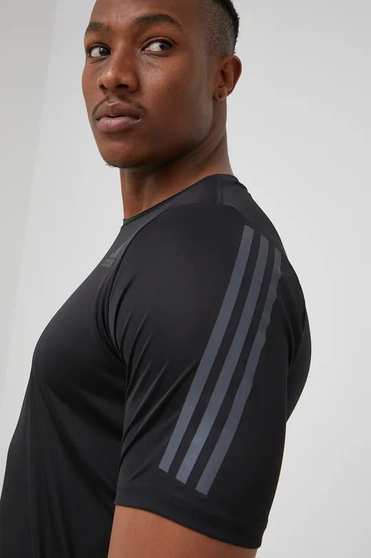 μαύρο Μπλουζάκι για τρέξιμο adidas Performance Run Icon