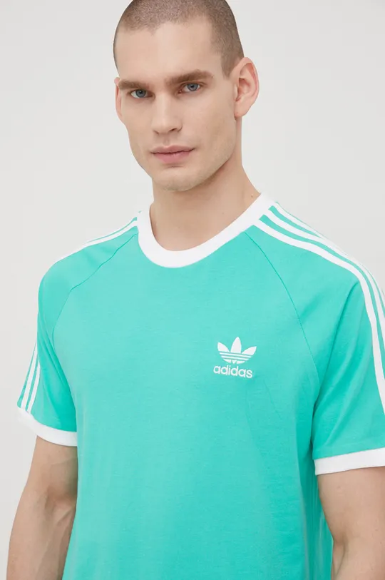 zielony adidas Originals t-shirt bawełniany Adicolor HE9549 Męski