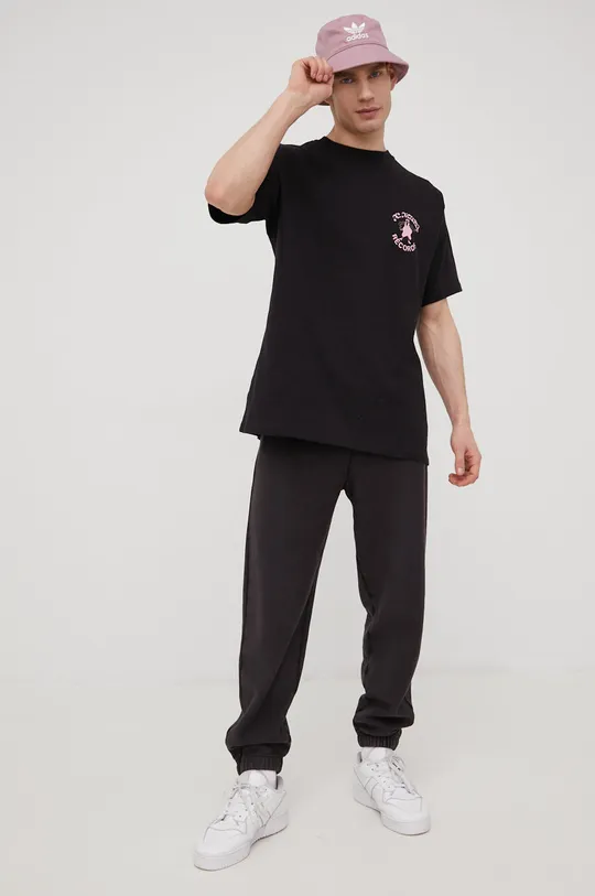 Βαμβακερό μπλουζάκι Dr. Denim μαύρο