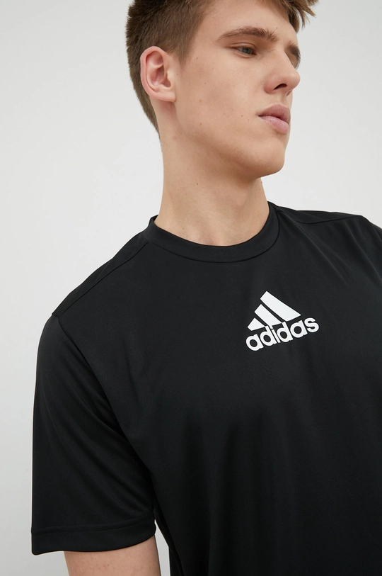 μαύρο Μπλουζάκι προπόνησης adidas Designed To Move