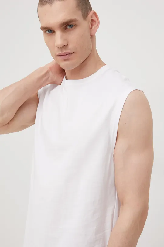 λευκό Βαμβακερό μπλουζάκι Solid