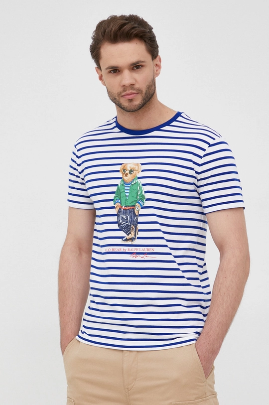 biały Polo Ralph Lauren t-shirt bawełniany 710863010001