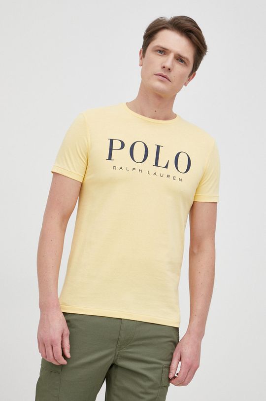 Bavlnené tričko Polo Ralph Lauren žltá