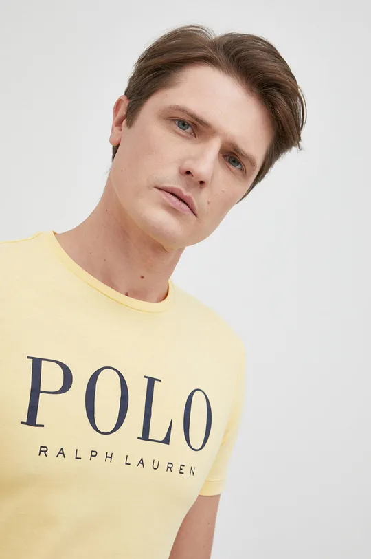żółty Polo Ralph Lauren t-shirt bawełniany 710860829001
