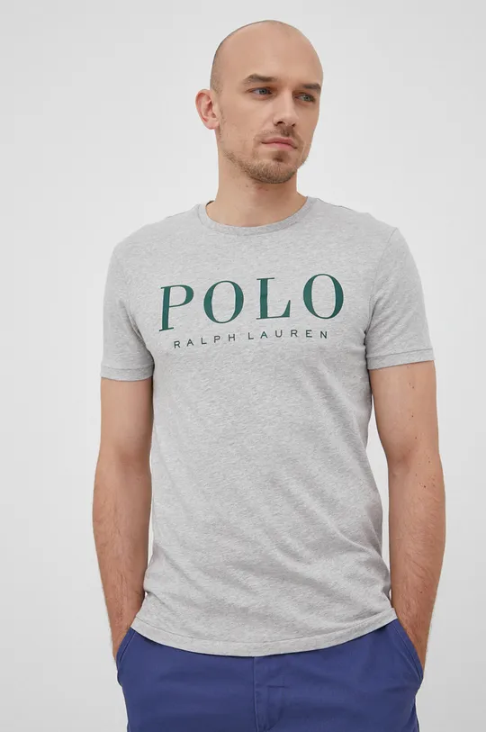 sivá Bavlnené tričko Polo Ralph Lauren Pánsky