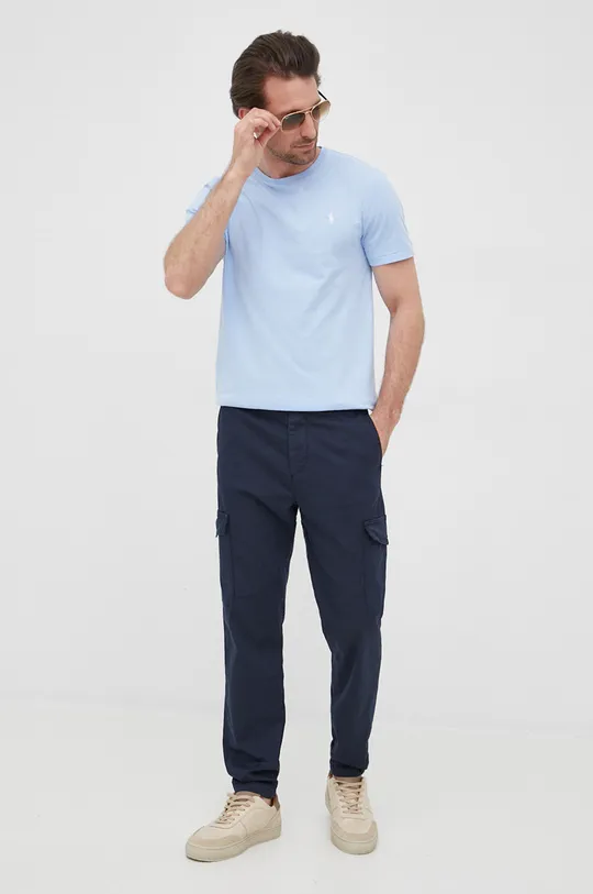 Polo Ralph Lauren t-shirt bawełniany 710671438252 niebieski
