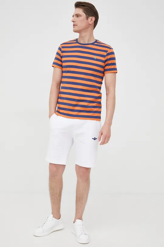 Polo Ralph Lauren t-shirt bawełniany 710803479011 pomarańczowy