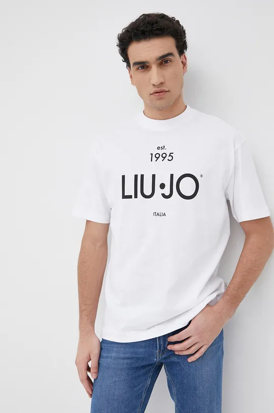 bílá Bavlněné tričko Liu Jo