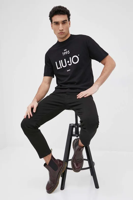 Liu Jo t-shirt bawełniany M000P204ESTTEE czarny