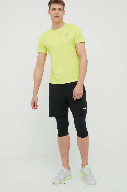 Μπλουζάκι για τρέξιμο Asics Core κίτρινο