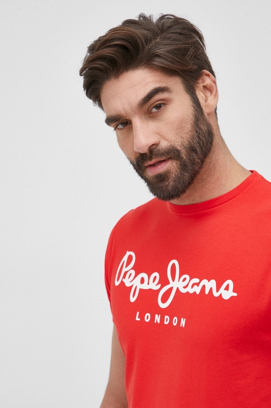 červená Tričko Pepe Jeans Original Stretch N