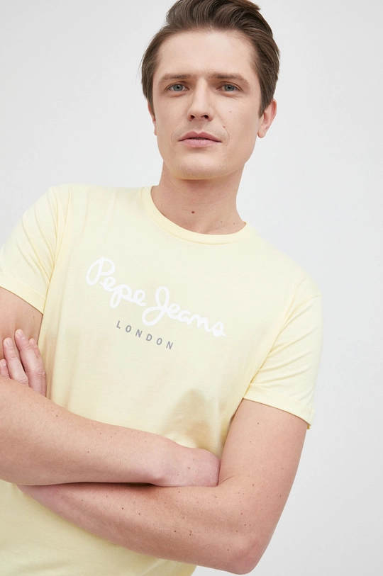 żółty Pepe Jeans t-shirt bawełniany EGGO N