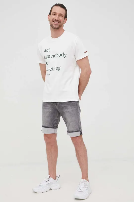 Pepe Jeans t-shirt bawełniany AILM biały