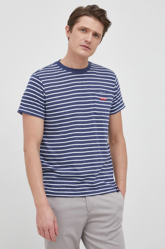 granatowy Pepe Jeans t-shirt Adone Męski