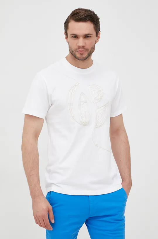 λευκό Βαμβακερό μπλουζάκι Pepe Jeans Alastor Ανδρικά