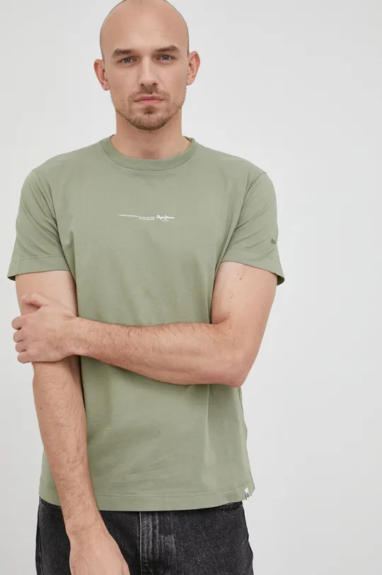 zielony Pepe Jeans t-shirt bawełniany ANDREAS