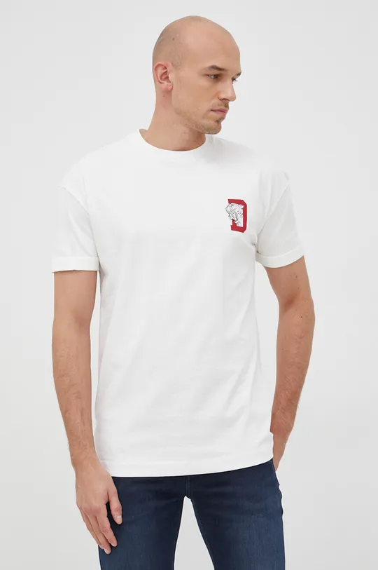 beżowy Drykorn t-shirt bawełniany