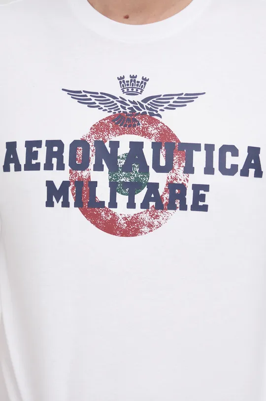 λευκό Aeronautica Militare - Βαμβακερό μπλουζάκι