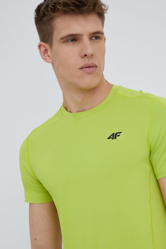 żółto - zielony 4F t-shirt do biegania