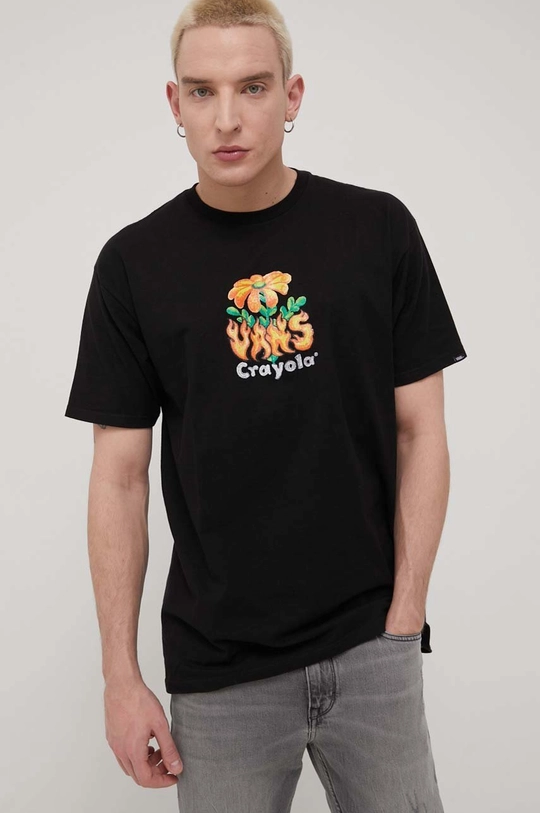 czarny Vans t-shirt bawełniany x Crayola Męski