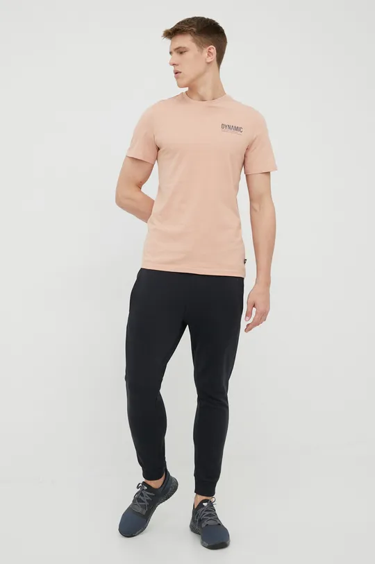 Βαμβακερό μπλουζάκι 4F ροζ