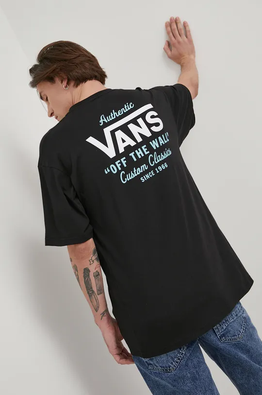 μαύρο Vans - Βαμβακερό μπλουζάκι Ανδρικά