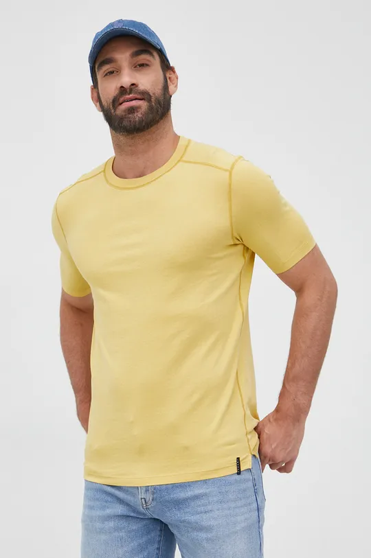 žltá Bavlnené tričko Sisley Pánsky