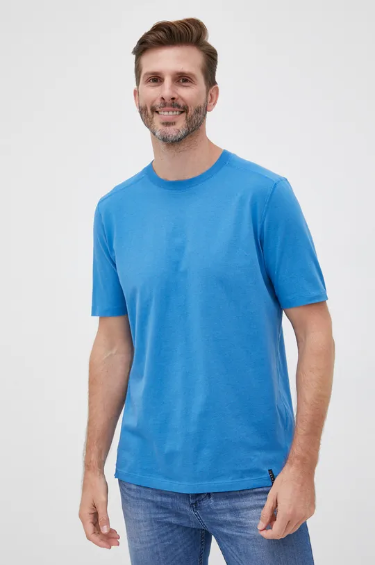 plava Pamučna majica Sisley Muški