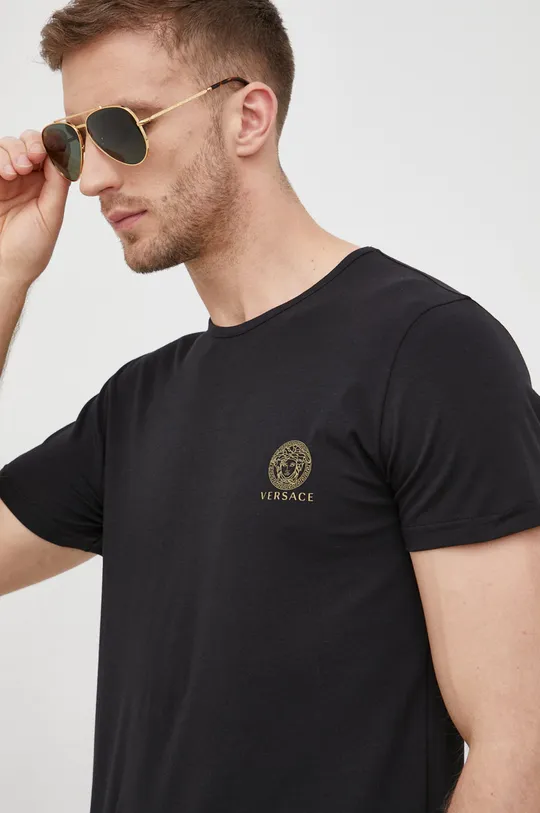 czarny Versace t-shirt (2-pack) Męski