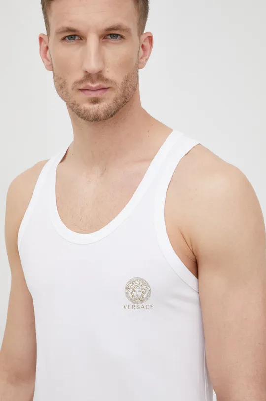bela T-shirt Versace Moški