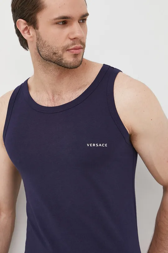 sötétkék Versace t-shirt